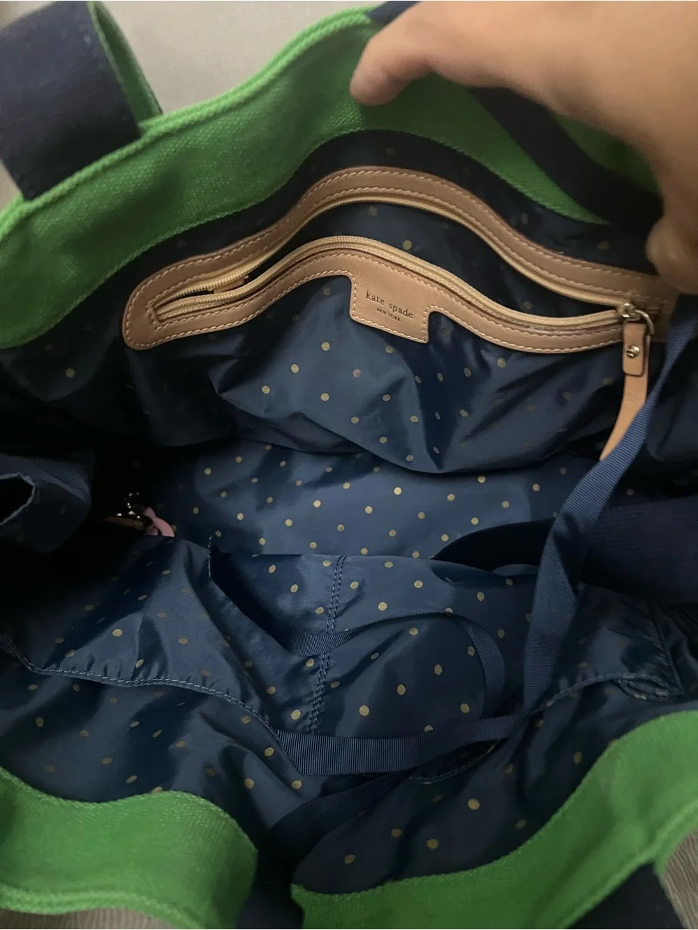 Kate spade green diaper bag